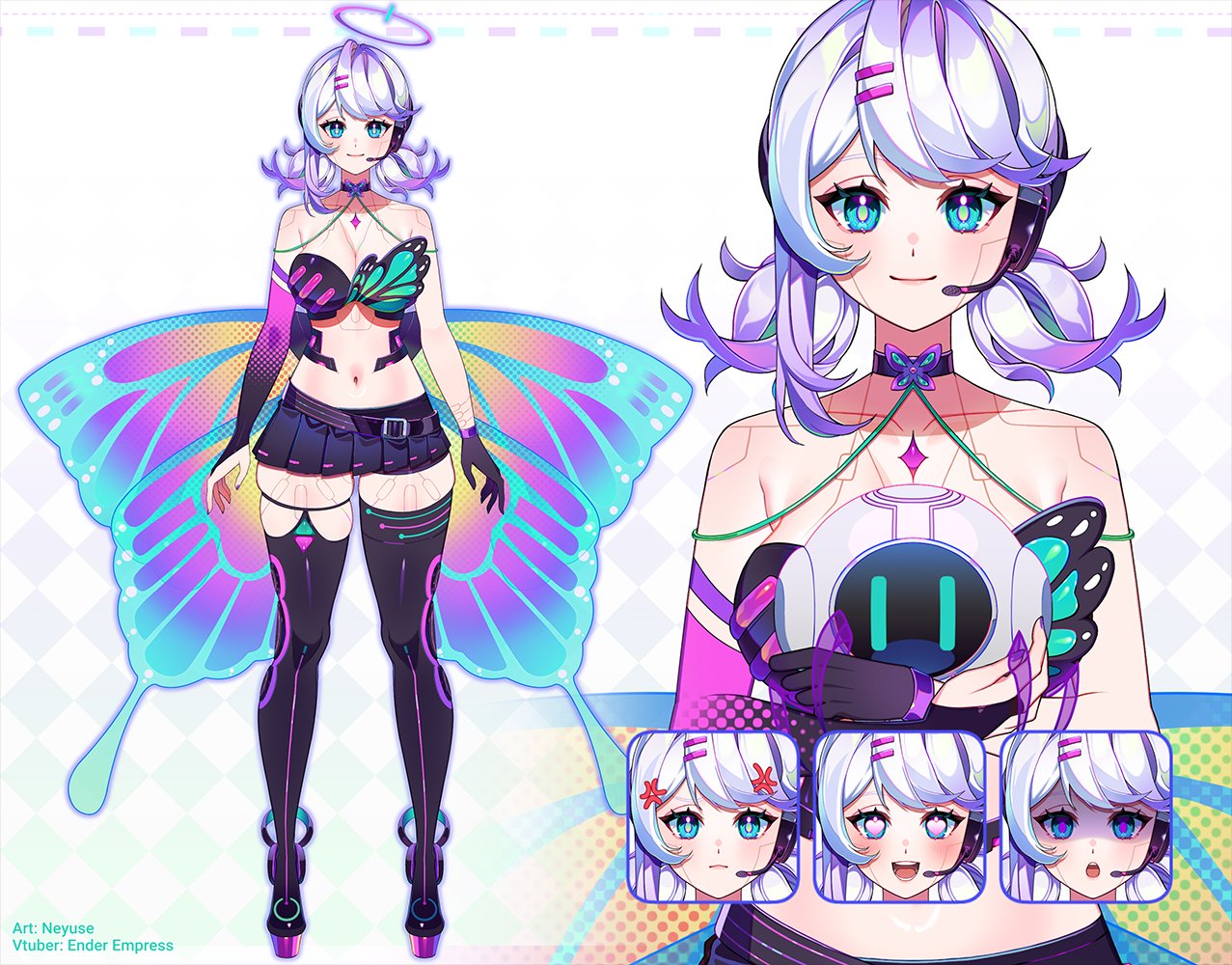 2.0 model showcase sheet with expressions, by Neyuse